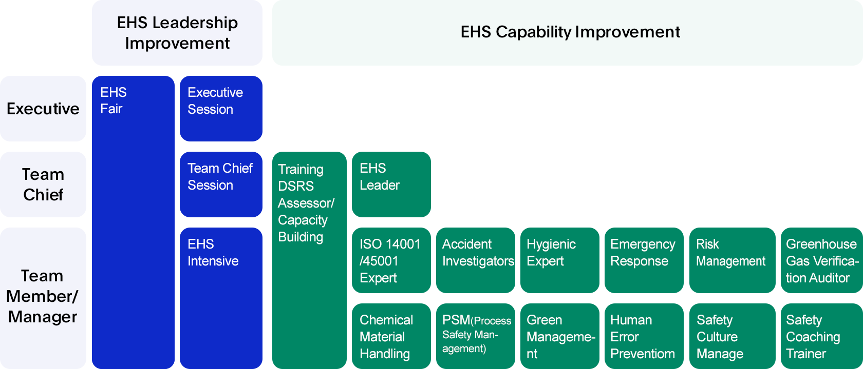 EHS Training Program Image – EHS Leadership Improvement, EHS Capability Improvement