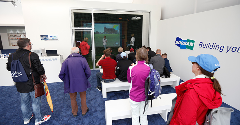 The Open Championship promotion booth, 2015