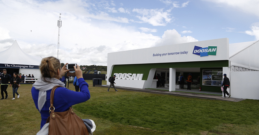 The Open Championship promotion booth, 2016